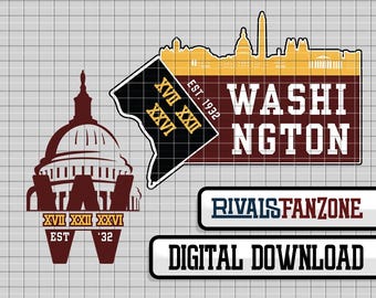 Washington Football SVG PNG AI, Washington Football Design, Cricut Cut File, Sports Clipart, Vinyl Decal Design, Instant Download