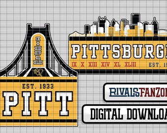 Pittsburgh PITT Football (svg, png, ai Files) (Digital Download)