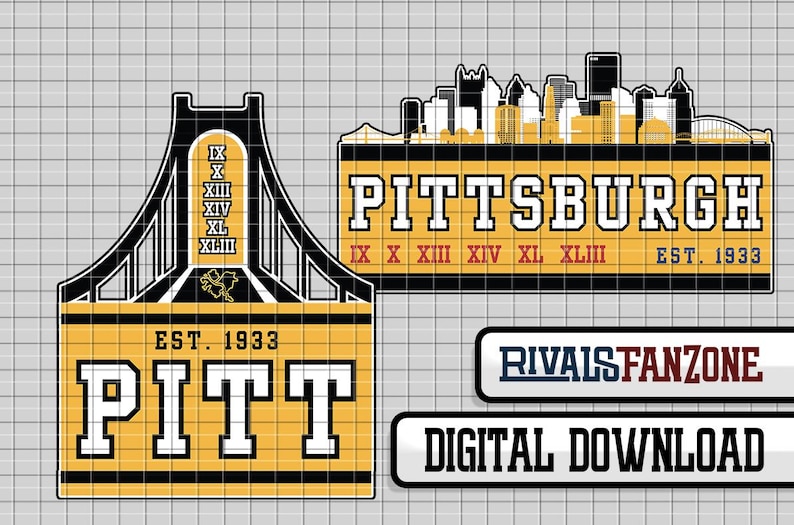 Pittsburgh PITT Football (svg, Png, Ai Files) (digital Download) - Etsy