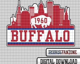 Archivos SVG de fútbol americano de Buffalo, plantilla de Nueva York, archivos de corte (archivo digital)
