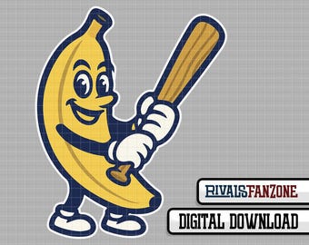 Baseball Banana .svg / .png /.ai Digital File, Georgia Vector, Template, Cut Files, Instant Download Clip Art, Cricut, DIY