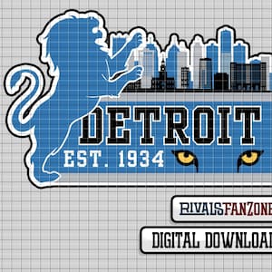 Detroit Football .svg / .png /.ai Digital File, Michigan Template, Cut Files, Instant Download Clip Art, Cricut, Vector