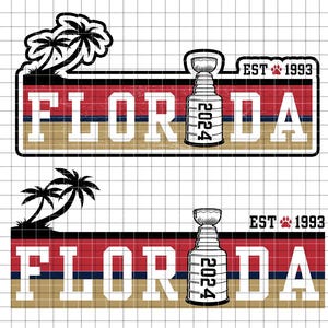 Florida Hockey .svg / .png /.ai Digitale Datei, FL-Vorlage, Schnittdateien, Sofort-Download Clip Art, Cricut, Vektor