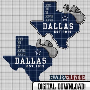 Dallas Football .svg / .png /.ai Digitale Datei, Schnittmuster, Schnittmuster, Instant Download Clip Art, Cricut, Vektor