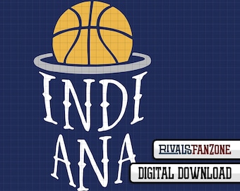 Indy Basketball Hoop svg / .png /.ai Digitale Datei, Indiana Vorlage, Schnittdateien, Sofort Download Clip Art, Cricut, Playoffs