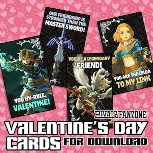 Tarjetas de videojuegos para el día de San Valentín, archivo digital, descarga instantánea, tarjetas para el aula de los niños, imprimibles, PDF/JPG
