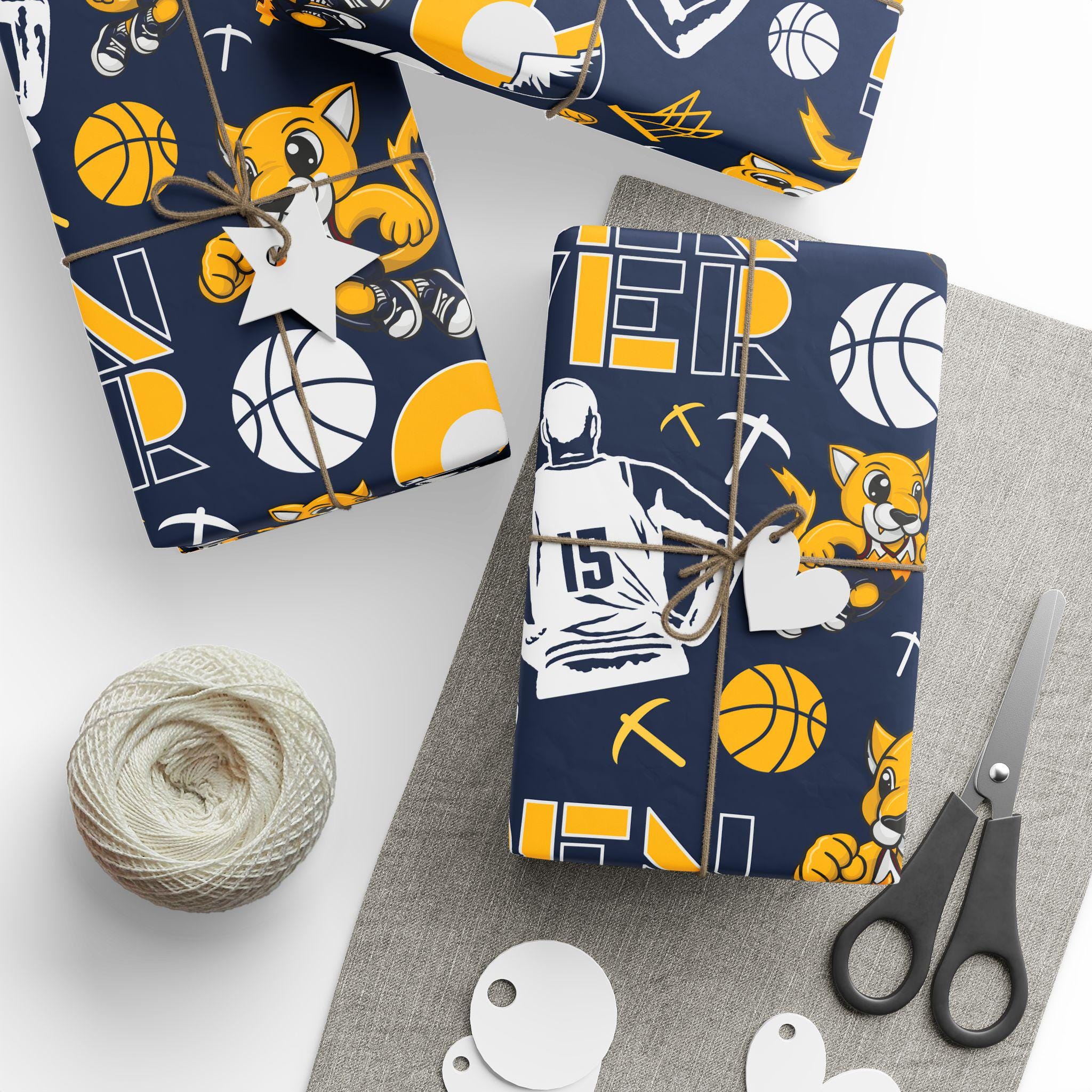 Discover Denver Basketball Wrapping Paper, Gift Wrap for Sports Fans, Xmas Gift