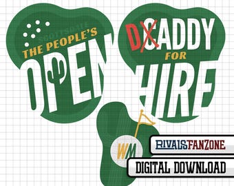 People's Open Golf Pack SVG, Caddy for Hire Clipart (Digital Download)