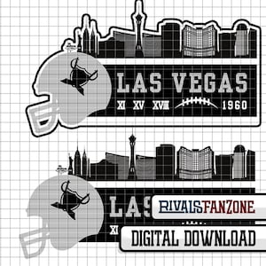 Las Vegas Football .svg / .png /.ai File digitale, modello LV, file tagliati, clip art con download immediato, Cricut, vettore