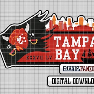 Tampa Bay Football .svg / .png /.ai Digitale Datei, FL-Vorlage, Schnittdateien, Sofort-Download Clip-Art, Cricut, Florida