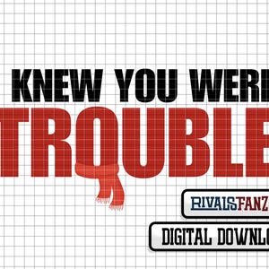 I Knew You Were Trouble IKYWT 赤いスカーフ .svg / .png /.ai デジタルファイル、テンプレート、カットファイル、即時ダウンロード クリップ アート Cricut ベクター