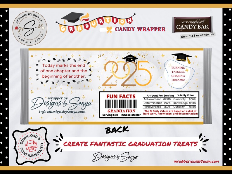 Printable Graduation Candy Wrapper | Custom Graduation Treats | DIY ...