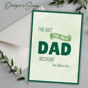 Ho il miglior papà / Biglietto per la festa del papà, messaggio vuoto all'interno / Stampabile 5x7 Download digitale istantaneo / Regalo fai da te per papà / Stampa a casa
