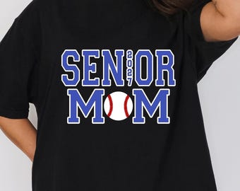 Custom Senior Baseball Mom Glitter Shirt, Glitter Senior Mom Sweatshirt, Mom Gift, Glitter Baseball Sweatshirt, School Spirit, Name Shirt