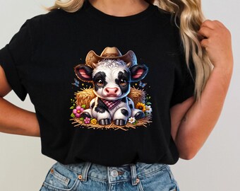 Highland Cow Country Comfort Colors Shirt, Cute Highland Cow, Cute Cow Shirt, Highland Cow Shirt, Cow Girl Gift, Girlfriend Gift, Wife Gift4