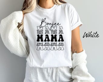 Boujee Mama Shirt, Comfort Colors Oversized Mama T-shirt, Retro Mama Shirt, Gift for Mom, Baby Shower Gift, Mom Shirt, Mother's Day Shirt
