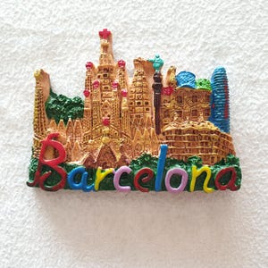 Barcelona Vintage Collectible Souvenir Fridge Magnet