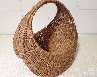 Vintage-Korbtasche im Gondelstil aus den 1980er Jahren, hergestellt in Italien