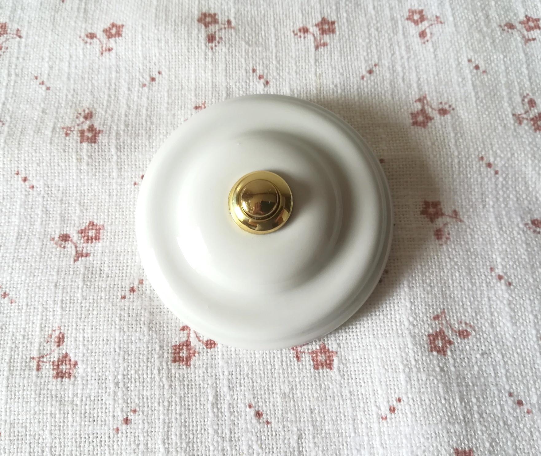 Ronde bolle witte porseleinen bel 2201 Toscaanse stijl