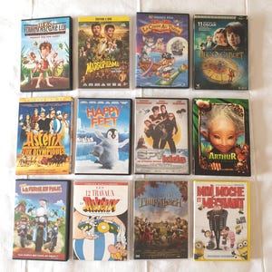 LOTE 12 DVD originales en lengua francesa de dibujos animados para niños