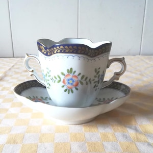 GIRAUD Limoges French Porcelain Tea Cup and Saucer