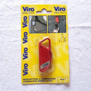 VIRO 408 metal padlock red snap hook variable combination suitcase backpack bag