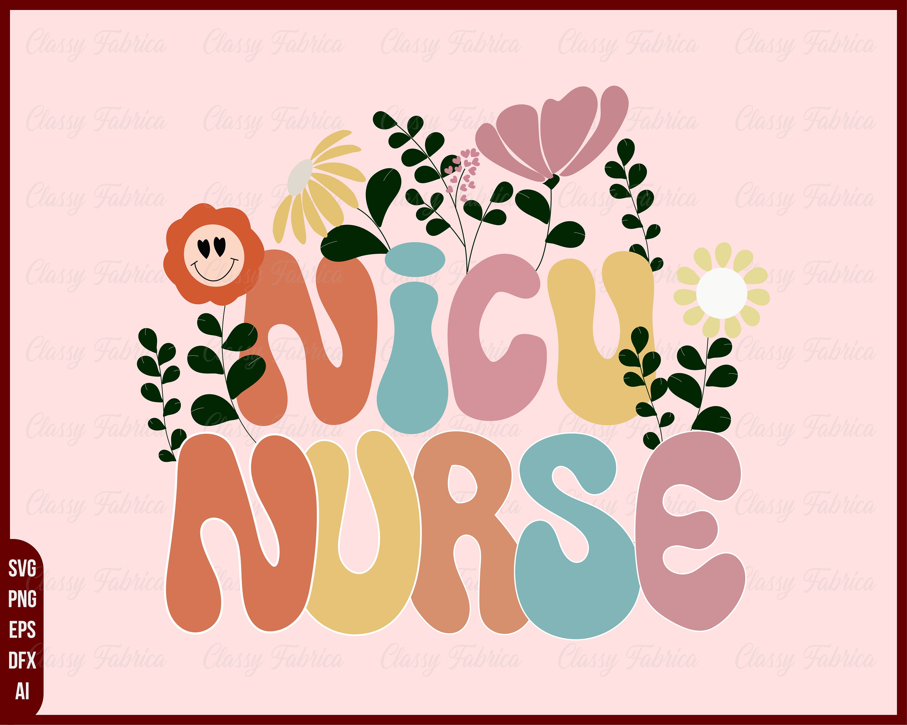 NICU Nurse Svg-png Nurse Svg NICU Svg Flower Pediatric - Etsy Norway