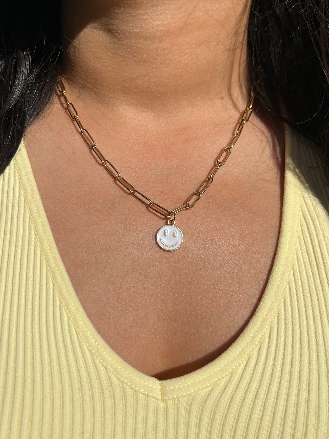 NEW the Preppy Smiles Necklace Smiley