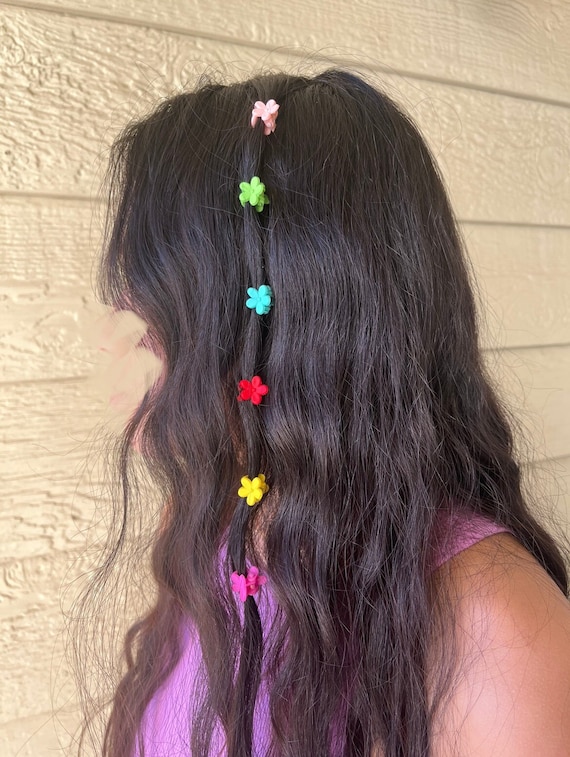 Choicbaby 60 Fermagli Capelli Mini A Fiore - 10 Colori Mix Per Bambine, Ragazze E Donne - Foto 4