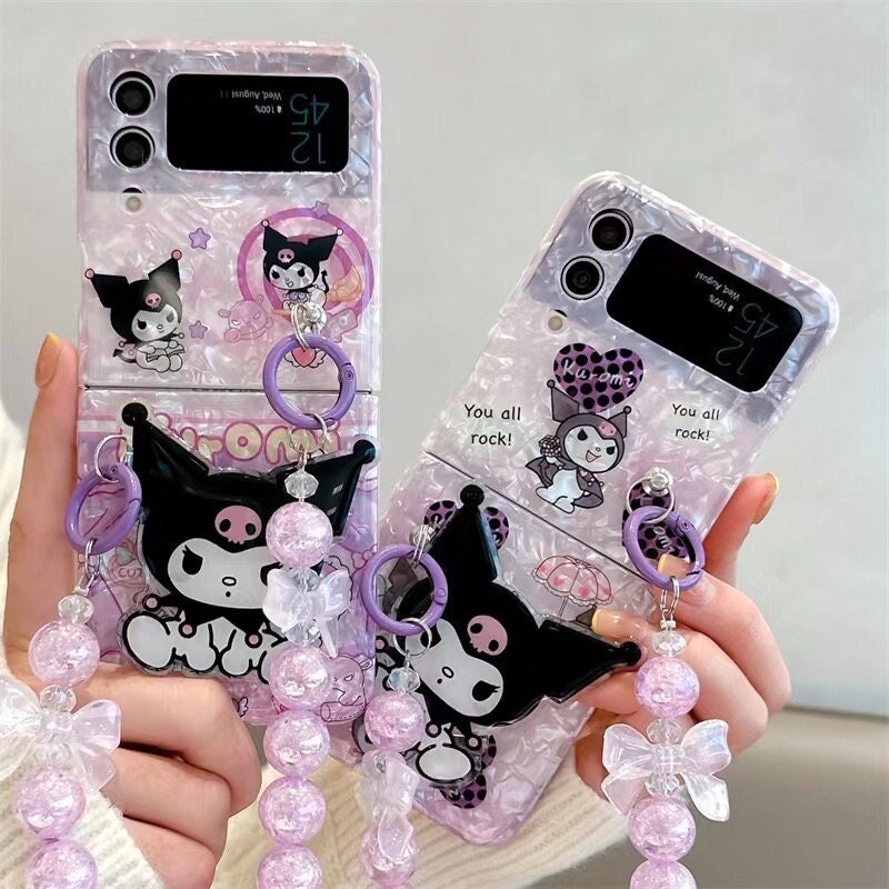 Girly Phone Case for Galaxy Z Flip 3 Butterfly Design, Kawaii Women Case  for Samsung Z Flip 3 with Strap, Clear Soft TPU Protective Case with  Crystal