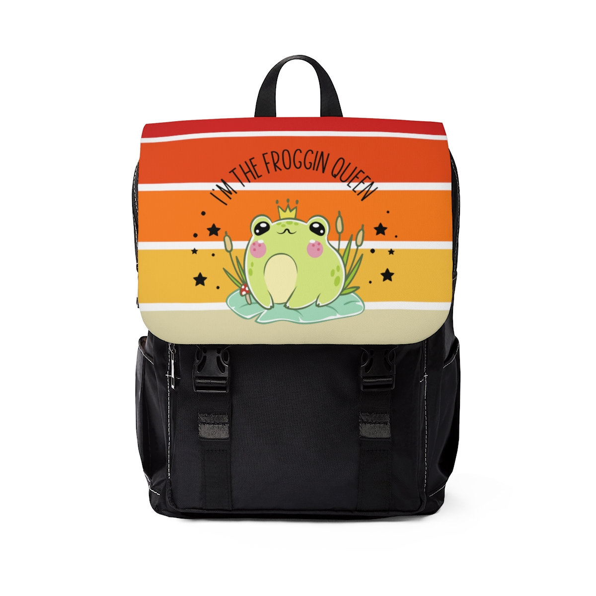 Discover Kawaii Frog School Bag - Unisex Casual Shoulder Backpack