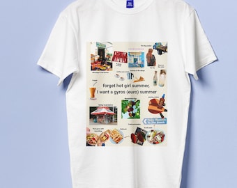 Gyros Summer Digital Design, Funny Greek Vacation T-Shirt, Summer Foodie Aesthetic Sublimation, Tote Bag Print File, Instant Download