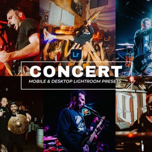 Ajustes preestablecidos de Lightroom para conciertos, móviles y computadoras de escritorio, filtros de fotografía