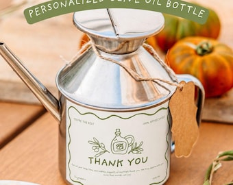 Personalised Thank You Olive Oil Gift Set Thoughtful Appreciation Present for Friend Teacher Colleague Doctor Nurse Neighbour