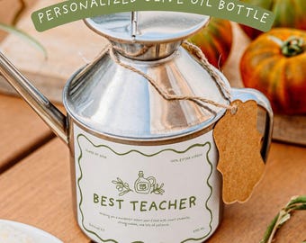 Personalised teacher thank you Olive Oil gift set End of year school Nursery Primary Appreciation
