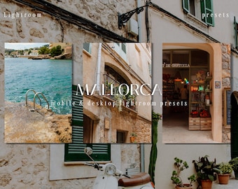 Mallorca Lightroom Presets, Mediterranean Summer Filters, Aesthetic Travel Presets, European Summer Look, Warm Blue Water, Desktop & Mobile
