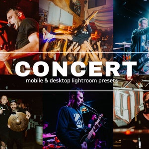 5 CONCERT Lightroom mobiele en desktop-voorinstellingen | Voorinstellingen voor nachtclubs | Voorinstellingen voor livemuziek | Voorinstellingen voor het nachtleven | Voorinstellingen voor evenementen | DJ-voorinstellingen