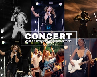 Concert Lightroom Presets, Mobile & Desktop, Photography Filters - Soft and Subtle
