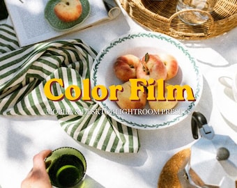 6 Pro Film Collection Lightroom Mobile & Desktop Presets, Analog Film Bundle, Classic Analog Aesthetic Instagram Filter Pack, Warm Vintage
