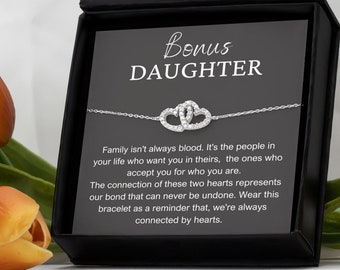 Bonus Daughter Bracelet Gift, Adopted Daughter, love of daughter in law,  Daughter in law Bracelet