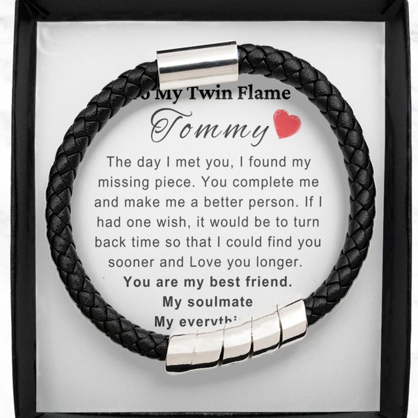 Twin Flame Birthday Gift, Twin Flame Bracelet, Anniversary Gifts, Twin Flame's Birthday, Soulmate bracelet, To My Man