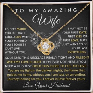 Collier Pour ma femme, cadeaux d'anniversaire pour femme, cadeau femme, collier en or 18 carats pour femme, cadeau d'anniversaire pour femme, collier femme, collier pour femme