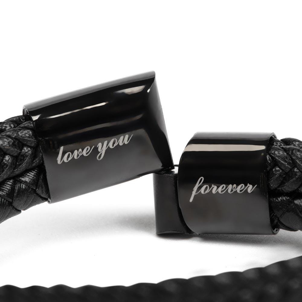 Bump Bracciale In Pelle Uomo Con Fibbia "Daddy" – Regalo Per La Prima Festa Del Papà, Futuro Papà, Nascita, Compleanno