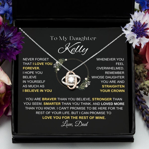 Daughter Birthday Gift, To My Daughter Necklace Gift From Dad, Daughter Graduation Gift, Daughter Necklace, Personalized Daughter  Gift