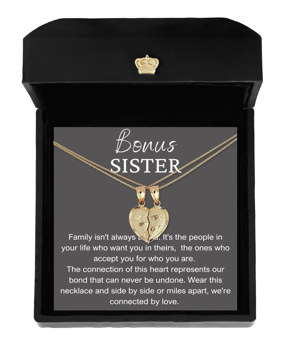 Split Heart Sisters Necklace to Share Breakable Heart Necklace