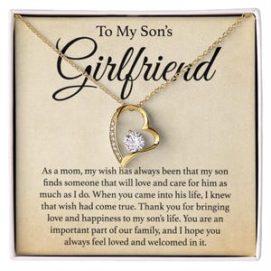 Bienvenue dans notre famille, cadeau de Noël pour la petite amie de son fils, cadeau pour la petite amie du fils, cadeau pour la petite amie de mon fils, anniversaire de la petite amie du fils
