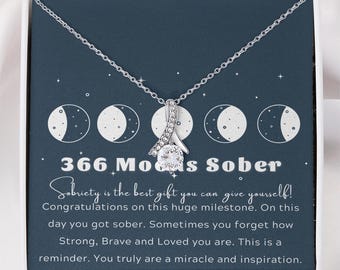 Sobriety Gift To Mom, Sober Necklace, 1 Year Sobriety  One Year Sobriety Birthday, Sober Gifts For Her,  Sober birthday gift, Sober sister