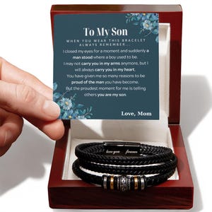 Gifts For Son From Mom, To My Son Bracelet,  Son Gift from Mother, Birthday Gifts, Graduation Gifts for son
