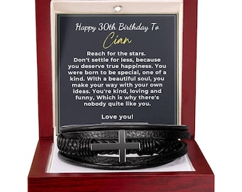 30th birthday gift for him, Son 30th Birthday Gift, 30th Birthday Bracelet, 30th Birthday Gift For Son,  Grandson Birthday Gift