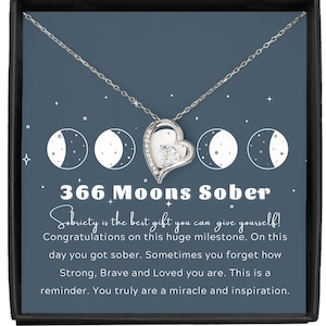 Sobriety Gift For mom, One Year Sober Anniversary Gift daughter, Addiction Recovery Necklace,  Wife Recovery Gifts, AA Gift For Daughter